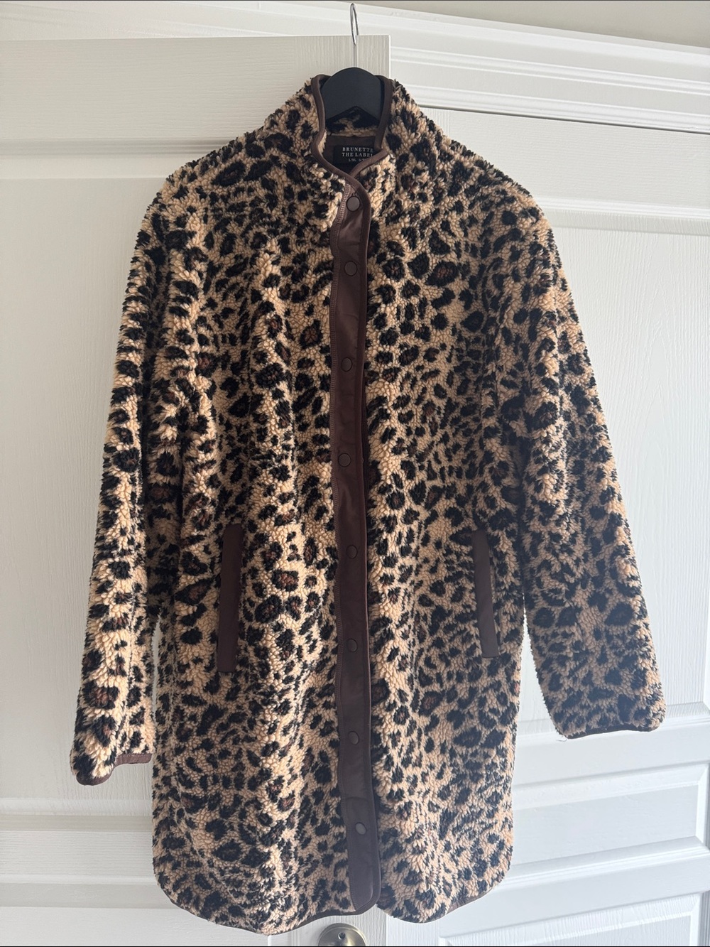 Brunette the Label -Leopard Print Fall Jacket in L/XL - Picture 1 of 5